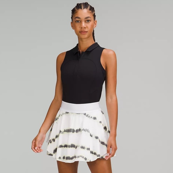 lululemon athletica Dresses & Skirts - Court Rival High-Rise Tennis Skirt Long Size 10 Color Transverse Yellow Multi
